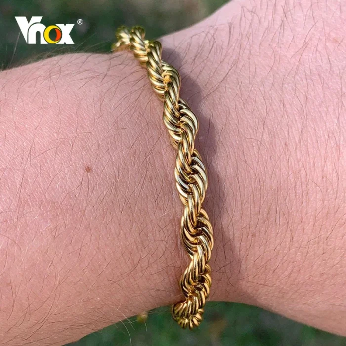 Edelstahl Seilkette Armband verstellbar mit Karabinerverschluss für Männer Frauen Geschenk – Bild 2